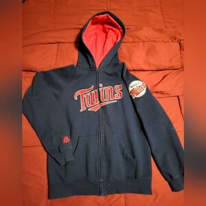 Kids Navy Blue Minnesota Twins Zip-up Hoodie